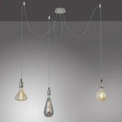 Suspension Leuchten Direkt DIY Acier inoxydable, 3 lumières