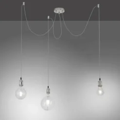 Suspension Leuchten Direkt DIY Acier inoxydable, 3 lumières