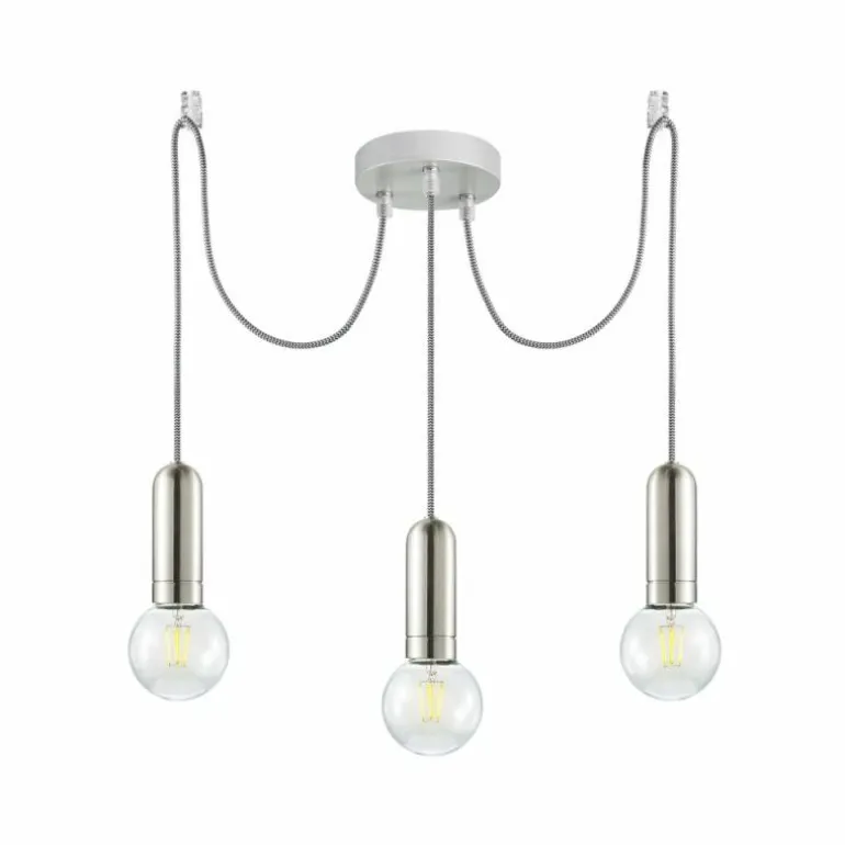 Suspension Leuchten Direkt TURN ME Acier inoxydable, 3 lumières