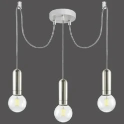 Suspension Leuchten Direkt TURN ME Acier inoxydable, 3 lumières