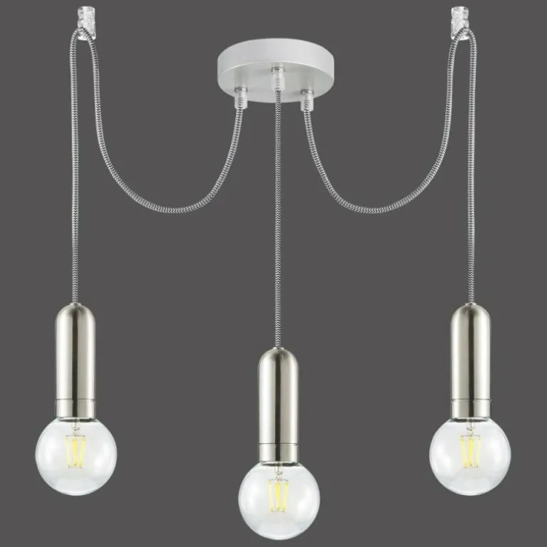 Suspension Leuchten Direkt TURN ME Acier inoxydable, 3 lumières