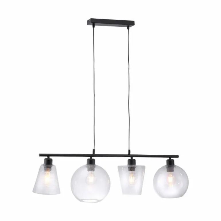 Suspension Leuchten Direkt SOPHIE Noir, 4 lumières