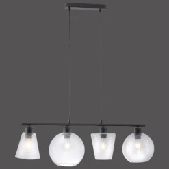 Suspension Leuchten Direkt SOPHIE Noir, 4 lumières