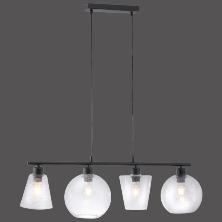 Suspension Leuchten Direkt SOPHIE Noir, 4 lumières