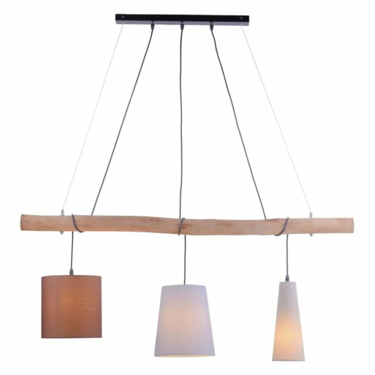 Suspension Leuchten Direkt DAMIAN Brun, 3 lumières