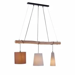 Suspension Leuchten Direkt DAMIAN Brun, 3 lumières