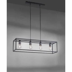 Suspension Leuchten Direkt FABIO Noir, 4 lumières