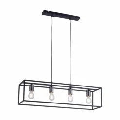 Suspension Leuchten Direkt FABIO Noir, 4 lumières