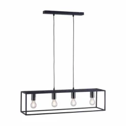 Suspension Leuchten Direkt FABIO Noir, 4 lumières