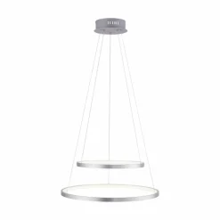 Suspension Leuchten Direkt Ls-CIRCLE LED Acier inoxydable, 1 lumière, Télécommandes, Changeur de couleurs