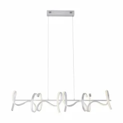 Suspension Leuchten Direkt CURLS LED Argenté, 4 lumières