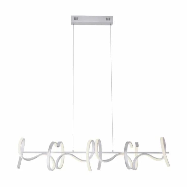 Suspension Leuchten Direkt CURLS LED Argenté, 4 lumières