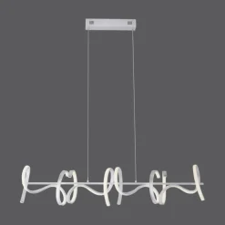 Suspension Leuchten Direkt CURLS LED Argenté, 4 lumières