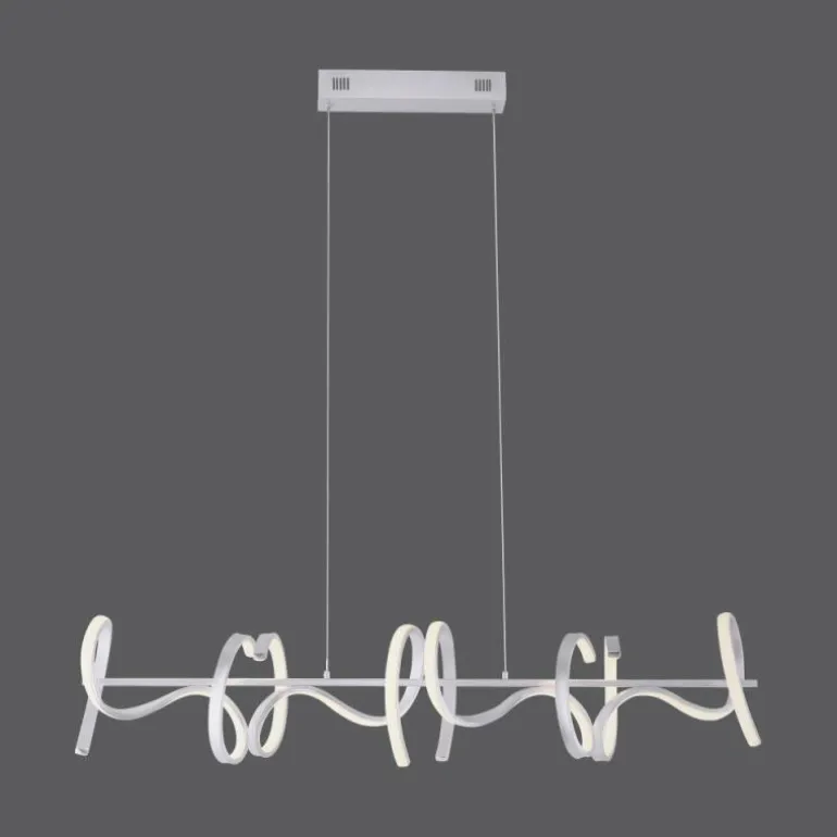 Suspension Leuchten Direkt CURLS LED Argenté, 4 lumières