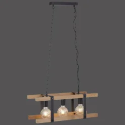 Suspension Leuchten Direkt EDITH Bois clair, 3 lumières