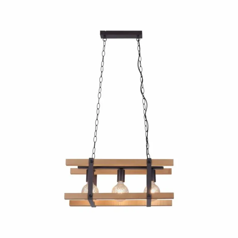 Suspension Leuchten Direkt EDITH Bois clair, 3 lumières