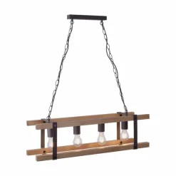 Suspension Leuchten Direkt EDITH Bois clair, 4 lumières