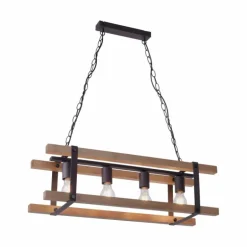 Suspension Leuchten Direkt EDITH Bois clair, 4 lumières