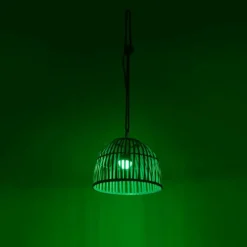 Suspension Leuchten Direkt DAVID LED Brun, 1 lumière, Télécommandes, Changeur de couleurs