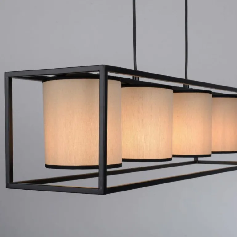 Suspension Leuchten Direkt RAVEN Noir, 4 lumières