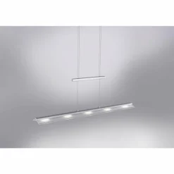 Suspension Leuchten-Direkt NELE LED Acier inoxydable, 5 lumières