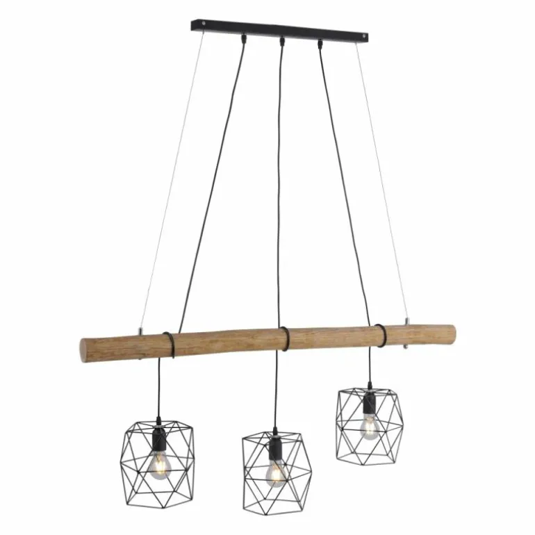 Suspension Leuchten-Direkt EDGAR Noir, 3 lumières