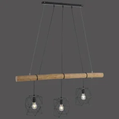 Suspension Leuchten-Direkt EDGAR Noir, 3 lumières
