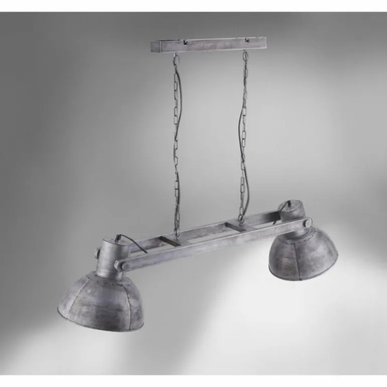 Suspension Leuchten-Direkt SAMIA Gris, 2 lumières