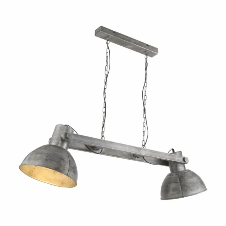 Suspension Leuchten-Direkt SAMIA Gris, 2 lumières