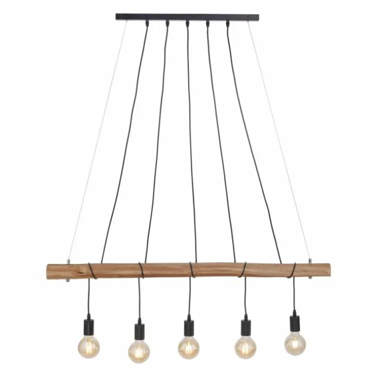 Suspension Leuchten-Direkt DAMIAN Noir, 5 lumières