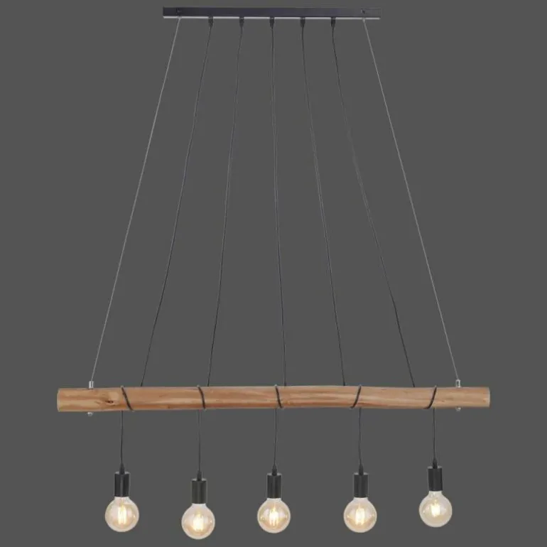 Suspension Leuchten-Direkt DAMIAN Noir, 5 lumières