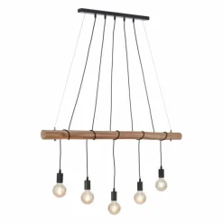 Suspension Leuchten-Direkt DAMIAN Noir, 5 lumières
