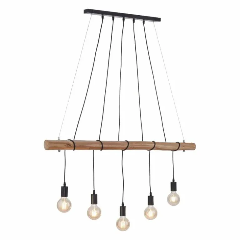 Suspension Leuchten-Direkt DAMIAN Noir, 5 lumières