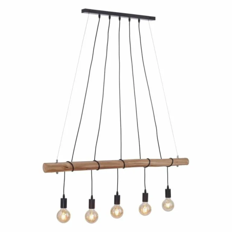 Suspension Leuchten-Direkt DAMIAN Noir, 5 lumières