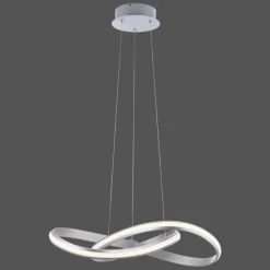 Suspension Leuchten-Direkt Ls-MELINDA LED Acier inoxydable, 1 lumière, Télécommandes, Changeur de couleurs