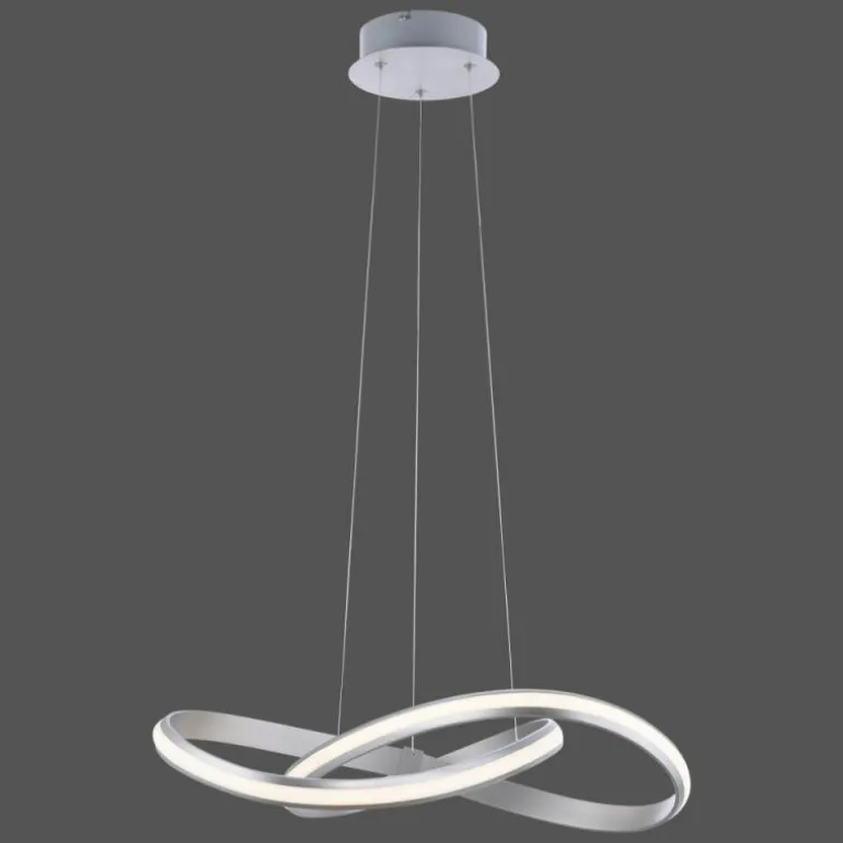 Suspension Leuchten-Direkt Ls-MELINDA LED Acier inoxydable, 1 lumière, Télécommandes, Changeur de couleurs