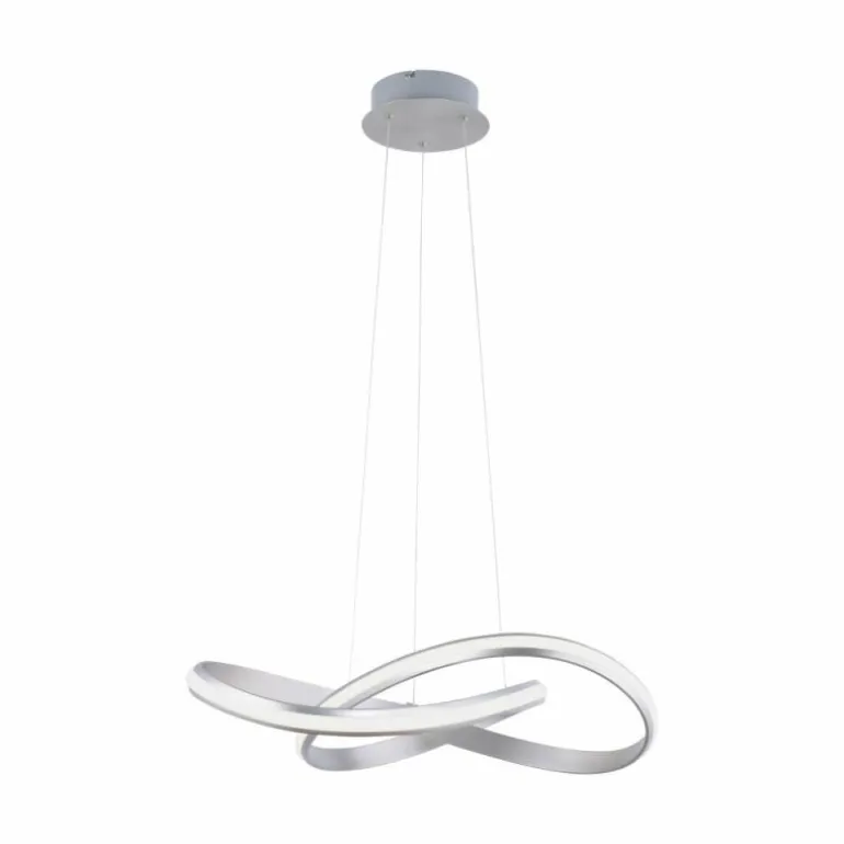 Suspension Leuchten-Direkt Ls-MELINDA LED Acier inoxydable, 1 lumière, Télécommandes, Changeur de couleurs