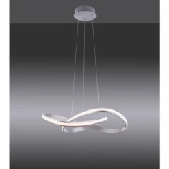 Suspension Leuchten-Direkt Ls-MELINDA LED Acier inoxydable, 1 lumière, Télécommandes, Changeur de couleurs