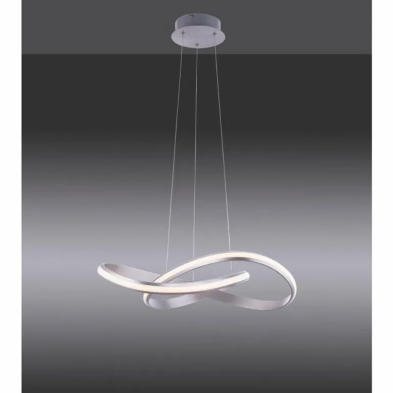 Suspension Leuchten-Direkt Ls-MELINDA LED Acier inoxydable, 1 lumière, Télécommandes, Changeur de couleurs