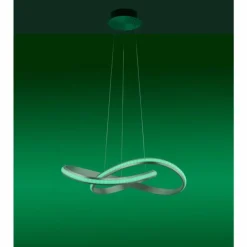 Suspension Leuchten-Direkt Ls-MELINDA LED Acier inoxydable, 1 lumière, Télécommandes, Changeur de couleurs