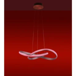 Suspension Leuchten-Direkt Ls-MELINDA LED Acier inoxydable, 1 lumière, Télécommandes, Changeur de couleurs