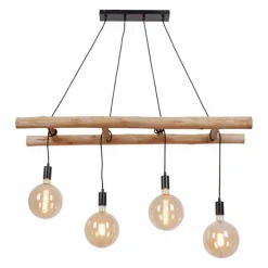 Suspension Leuchten-Direkt EDGAR Noir, 4 lumières