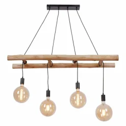 Suspension Leuchten-Direkt EDGAR Noir, 4 lumières