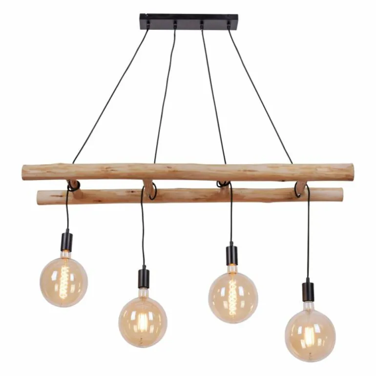 Suspension Leuchten-Direkt EDGAR Noir, 4 lumières