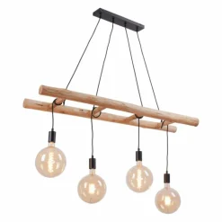 Suspension Leuchten-Direkt EDGAR Noir, 4 lumières