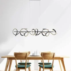 Suspension Leuchten-Direkt CURLS LED Noir, 4 lumières