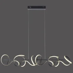 Suspension Leuchten-Direkt CURLS LED Noir, 4 lumières