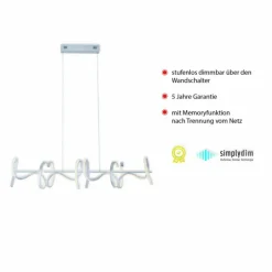 Suspension Leuchten-Direkt CURLS LED Noir, 4 lumières