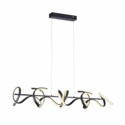 Suspension Leuchten-Direkt CURLS LED Noir, 4 lumières