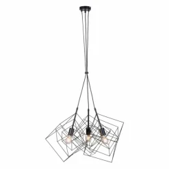 Suspension Leuchten-Direkt SKELETTON Noir, 3 lumières